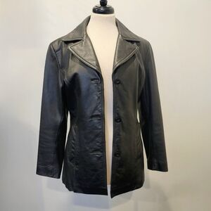 Vintage Y2K Wilsons Maxima Leather Jacket Black Size Small